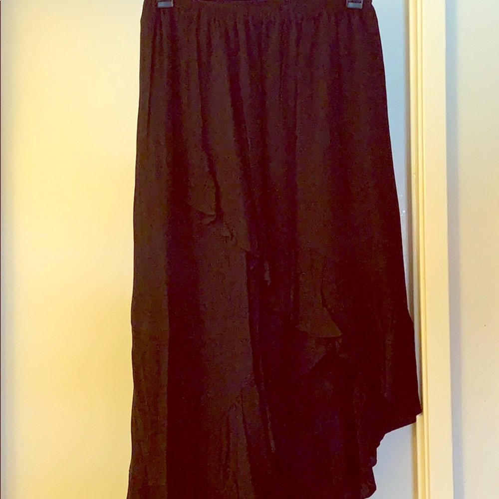 Black asymmetrical skirt